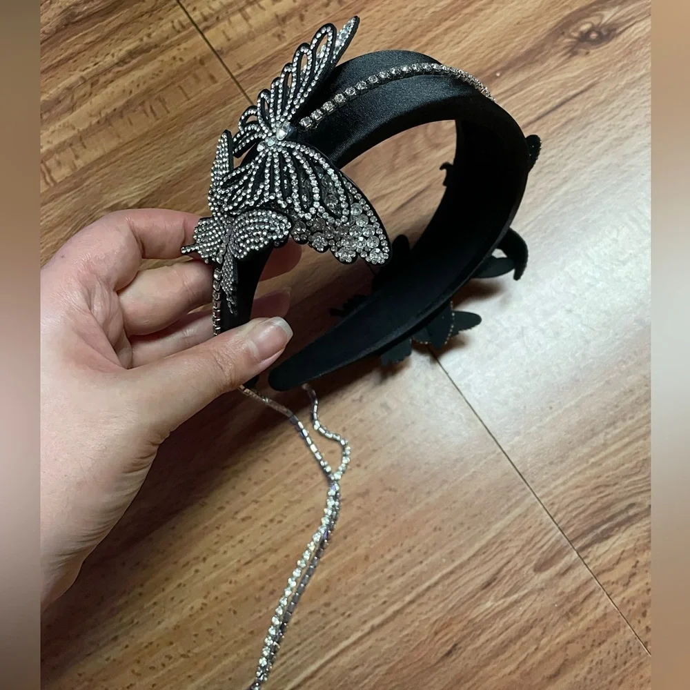 Silver Butterfly Embellished Headband